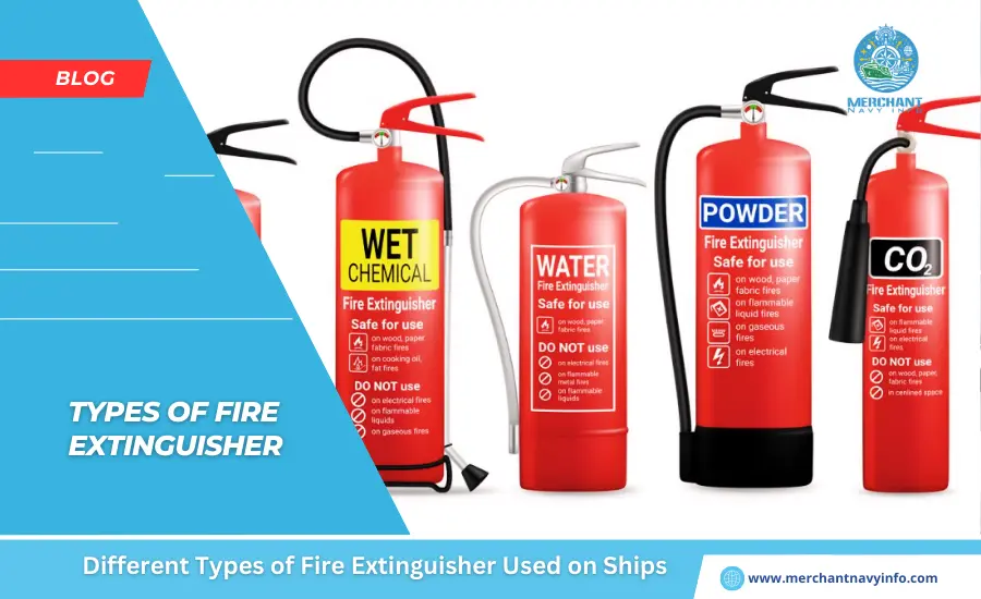 Different Types of Fire Extinguisher Used on Ships - Merchant Navy Info - Blog