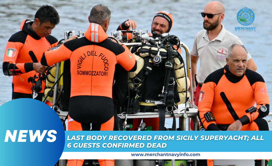 Last Body Recovered From Sicily Superyacht; All 6 Guests Confirmed Dead - Merchant Navy Info