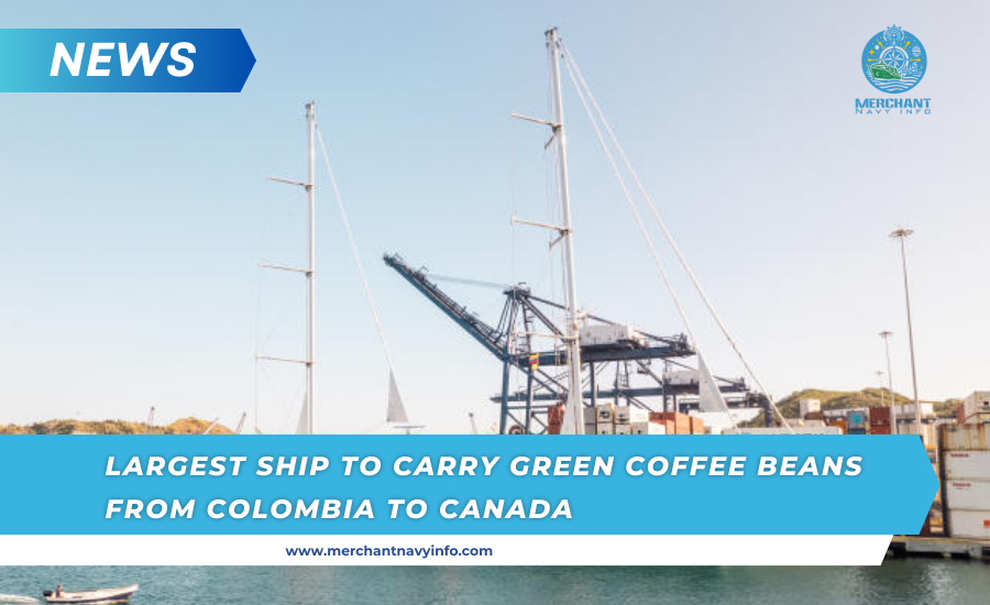 The largest sailing ship will carry green coffee beans from Colombia to Canada - Merchant Navy Info